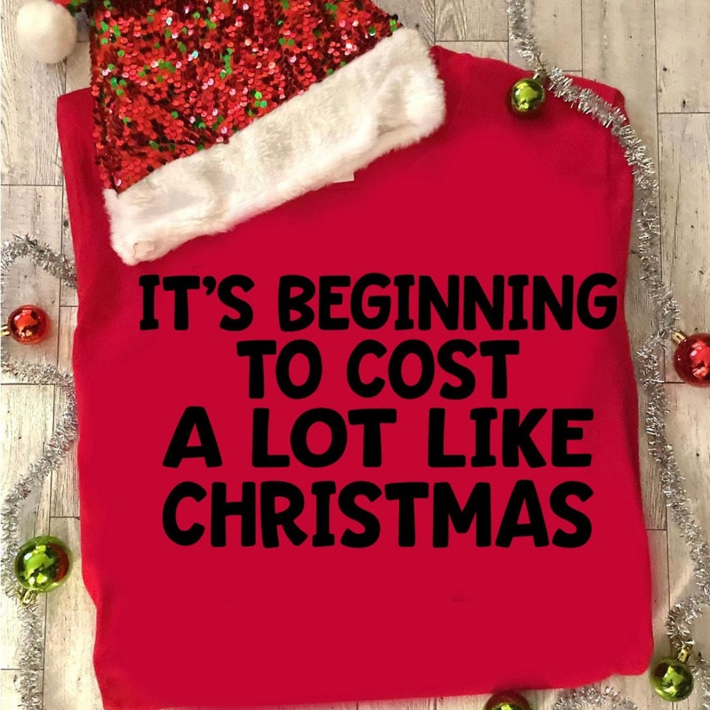 Custom made holiday tees with punny phrases, get it?